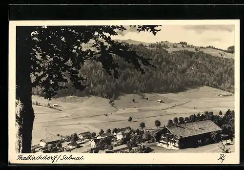 AK Thalkirchdorf /Salmas., Gesamtansicht von einem Berg aus