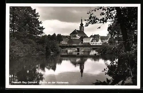 AK Pressath /Bay. Ostmark, Partie an der Haidenaab