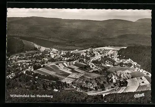 AK Wilhelmsfeld bei Heidelberg, Totalansicht vom Flugzeug aus