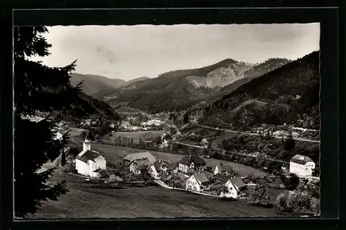 AK Niederwasser, Totalansicht von einem Berg aus