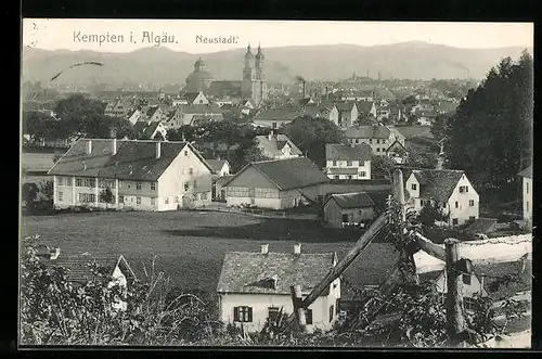 AK Kempten i. Allgäu, Neustadt aus der Vogelschau