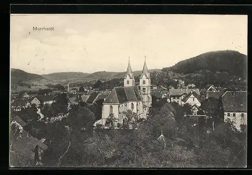 AK Murrhardt, Totalansicht aus der Vogelschau