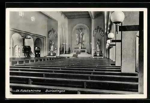 AK Burladingen, Inneres der St. Fideliskirche
