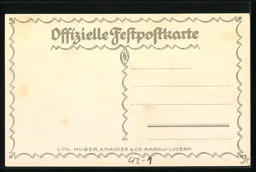 Lithographie Aarau, Eidgenössisches Schützenfest 1924-Jahrhundertfeier