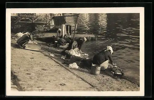 AK Lugano, Cassarate, Waschfrauen