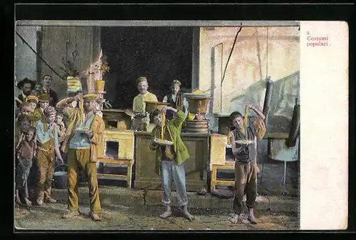 AK Neapel / Napoli, Costumi popolari