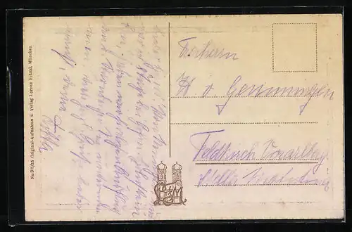 AK Bernried, Kirche vom Starnberger See aus gesehen