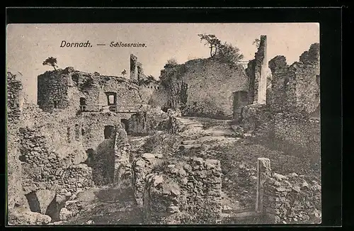 AK Dornach, Blick in die Schlossruine