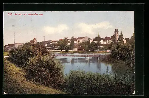 AK Aarau, Ortsansicht vom Aareufer