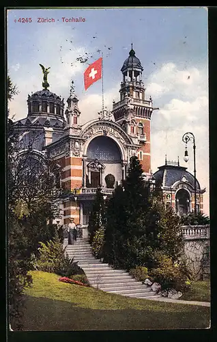 AK Zürich, Partie an der Tonhalle