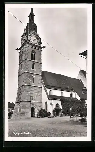 AK Zofingen, Ortspartie mit Kirche