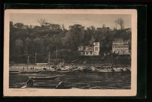 AK Lohme, Strandpartie mit Restaurant und Logierhaus Am See