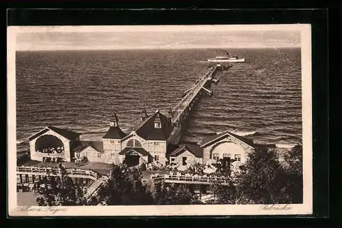 AK Sellin a. Rügen, Seebrücke aus der Vogelschau