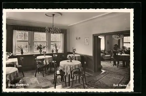 AK Bad Berneck i. F., Pension Haus Blüchersruh, Innenansicht