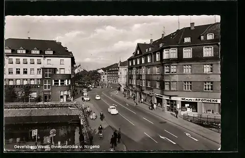 AK Gevelsberg i. Westf., Ennepebrücke und Nirgena