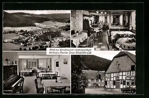 AK Bruchhausen / Hochsauerland, Gasthof und Pension Zum Wicküler Eck, Inh. Siegfried Steinrücken, Gesamtansicht