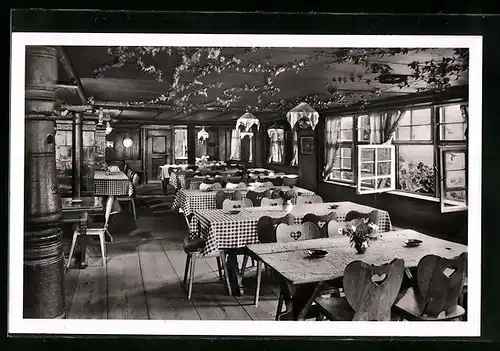 AK Glottertal bei Freiburg i. Br., Gasthaus zum Engel, Innenansicht