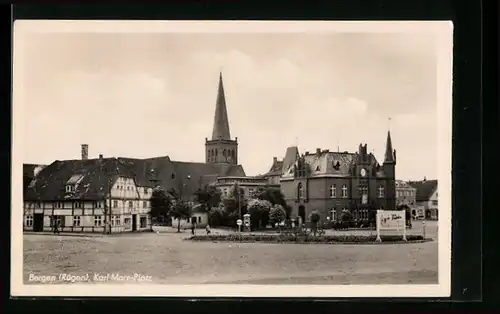 AK Bergen / Rügen, Karl-Marx-Platz