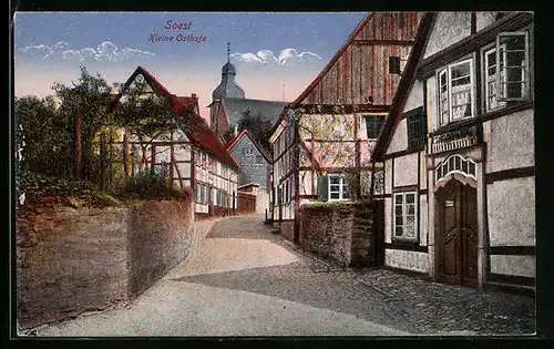 AK Soest, Strassenpartie in der Kleine Osthofe