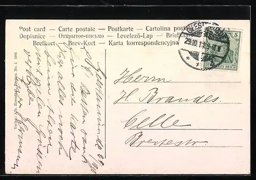 AK Bremerhaven, Marktplatz mit Denkmal