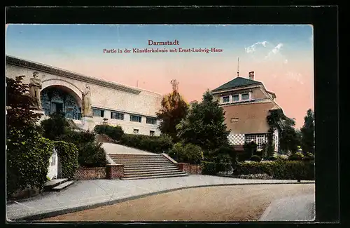 AK Darmstadt, Künsterkolonie mit Ernst-Ludwig-Haus