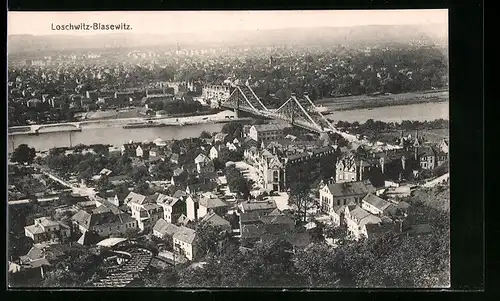 AK Dresden-Blasewitz, Totale aus der Vogelschau