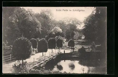 AK Eutin, Partie im Schlossgarten