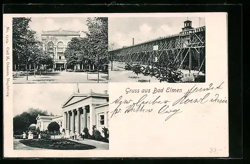 AK Bad Elmen, Gastwirtschaft, Gebäudeansicht, Ortspartien