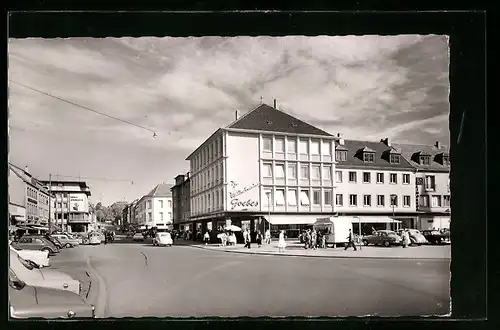 AK Zweibrücken, Maxstrasse mit Handlung Goebes