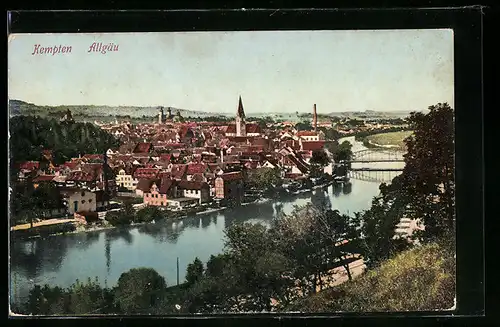 AK Kempten / Allgäu, Totale vom Berg aus gesehen