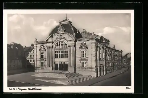 AK Fürth i. B., Blick auf das Stadttheater