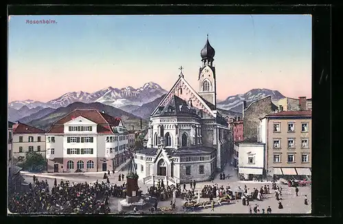 AK Rosenheim, Stadtpfarrkirche St. Nikolaus