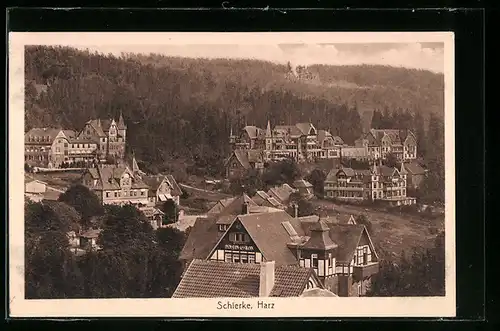AK Schierke / Harz, Teilansicht aus der Vogelschau