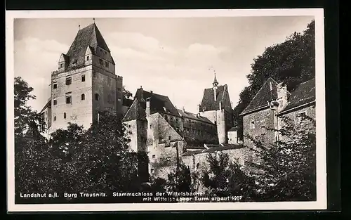 AK Landshut, Stammschloss der Wittelsbacher Burg Trausnitz