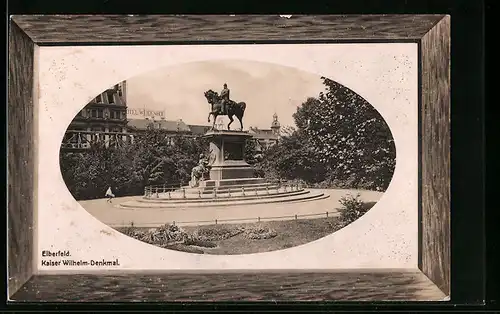 AK Elberfeld, Kaiser Wilhelm-Denkmal und Hotel Weidenhof