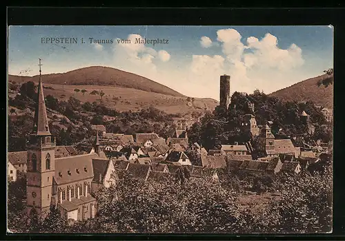 AK Eppstein i. Taunus, Blick vom Malerplatz
