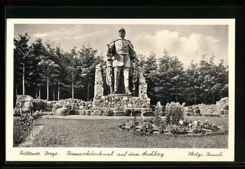 AK Ascheffel, Bismarckdenkmal auf dem Aschberg