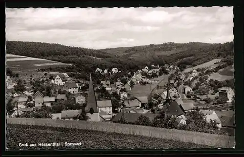 AK Hessenthal i. Spessart, Panorama vom Berg aus gesehen