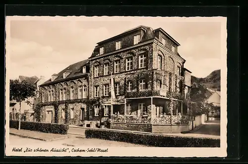 AK Cochem-Sehl / Mosel, Hotel Zur schönen Aussicht