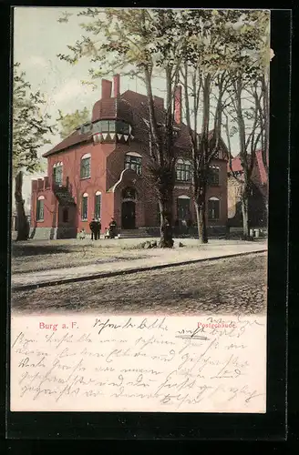 AK Burg a. F., Postgebäude