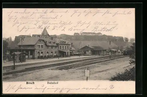 AK Bitsch, Blick zum Bahnhof