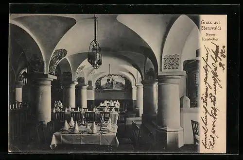 AK Eberswalde, Innenansicht Neuer Ratskeller