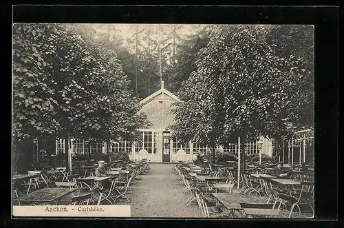 AK Aachen, Gasthof Carlshöhe bei Schönwetter