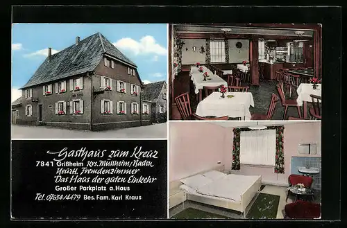 AK Grissheim, Gasthaus zum Kreuz