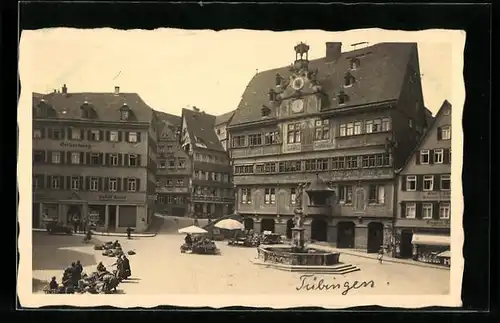 AK Tübingen, Partie am Marktplatz