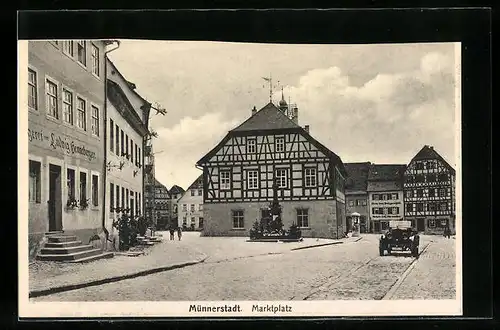 AK Münnerstadt, Partie am Rathaus