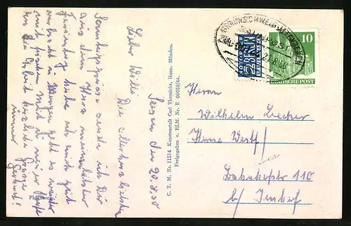 AK Seesen am Harz, Ortsansicht, Restaurant u. Cafe Grüner Jäger mit Umgebung