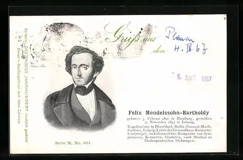 AK Felix Mendelssohn-Bartholdy, Komponist, 1806-1947