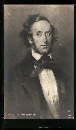 AK Portrait von Felix Mendelssohn-Bartoldy, Komponist