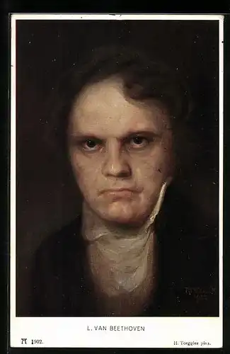 AK Gemälde des Musikers Ludwig van Beethoven